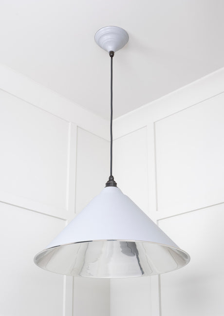 From The Anvil - Smooth Nickel Hockley Pendant in Birch | Sku. 49506BI | Trade Door Handles.
