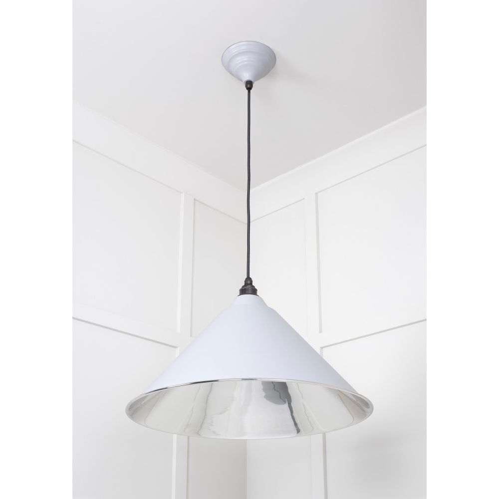 From The Anvil - Smooth Nickel Hockley Pendant in Birch | Sku. 49506BI | Trade Door Handles.