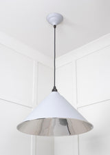 From The Anvil - Smooth Nickel Hockley Pendant in Birch | Sku. 49506BI | Trade Door Handles.
