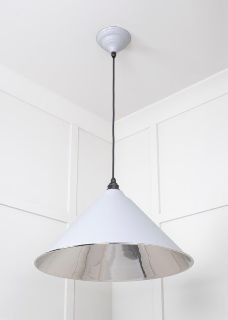 From The Anvil - Smooth Nickel Hockley Pendant in Birch | Sku. 49506BI | Trade Door Handles.