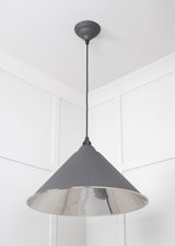 From The Anvil - Smooth Nickel Hockley Pendant in Bluff | Sku. 49506BL | Trade Door Handles.