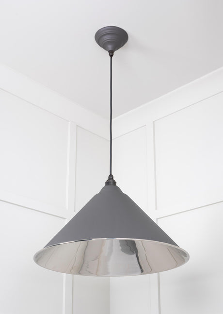 From The Anvil - Smooth Nickel Hockley Pendant in Bluff | Sku. 49506BL | Trade Door Handles.