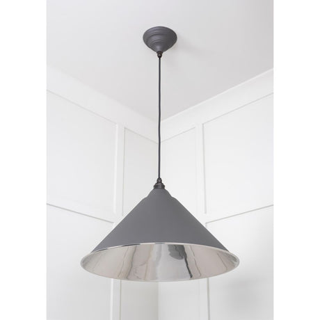From The Anvil - Smooth Nickel Hockley Pendant in Bluff | Sku. 49506BL | Trade Door Handles.