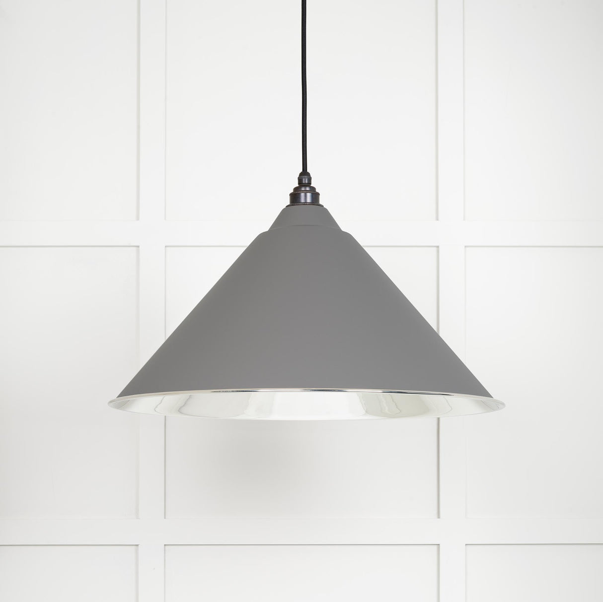 From The Anvil - Smooth Nickel Hockley Pendant in Bluff | Sku. 49506BL | Trade Door Handles.