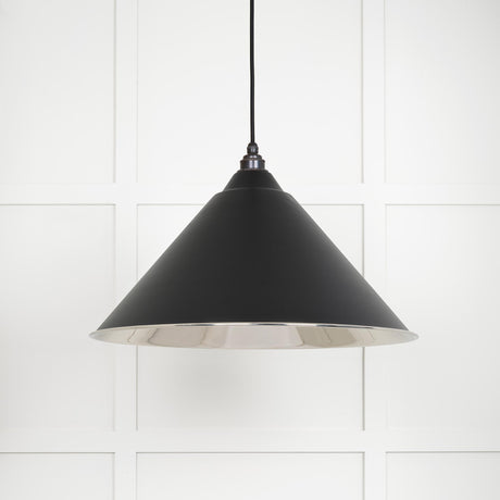 From The Anvil - Smooth Nickel Hockley Pendant in Elan Black | Sku. 49506EB | Trade Door Handles.