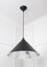 From The Anvil - Smooth Nickel Hockley Pendant in Elan Black | Sku. 49506EB | Trade Door Handles.