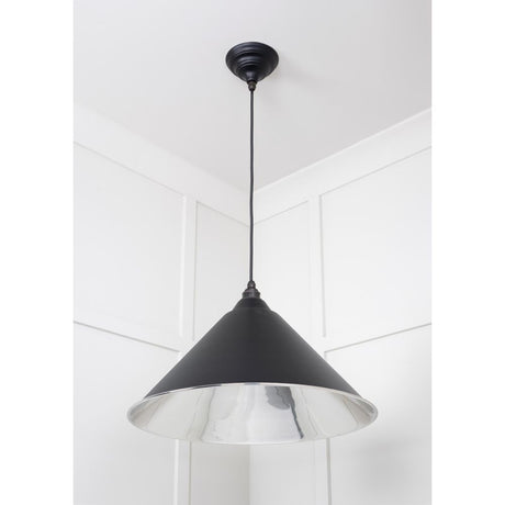From The Anvil - Smooth Nickel Hockley Pendant in Elan Black | Sku. 49506EB | Trade Door Handles.
