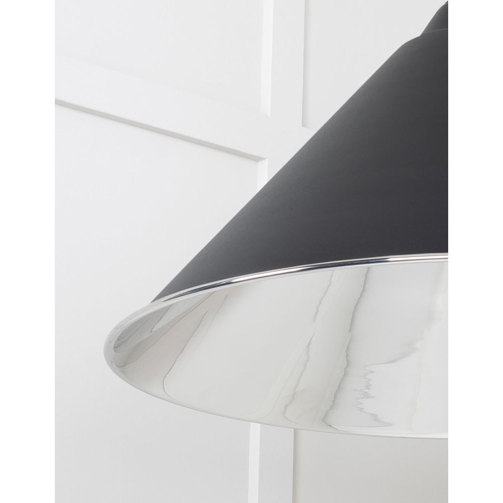 From The Anvil - Smooth Nickel Hockley Pendant in Elan Black | Sku. 49506EB | Trade Door Handles.