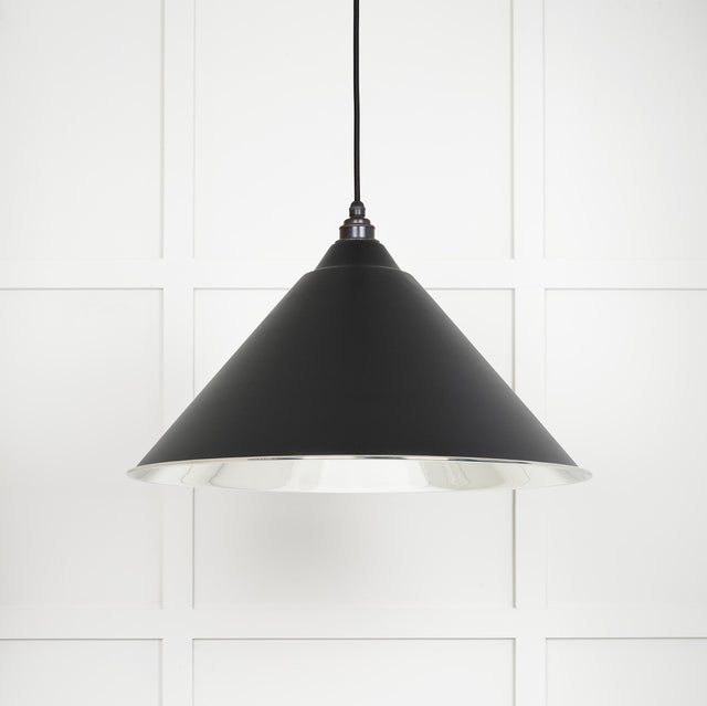 From The Anvil - Smooth Nickel Hockley Pendant in Elan Black | Sku. 49506EB | Trade Door Handles.