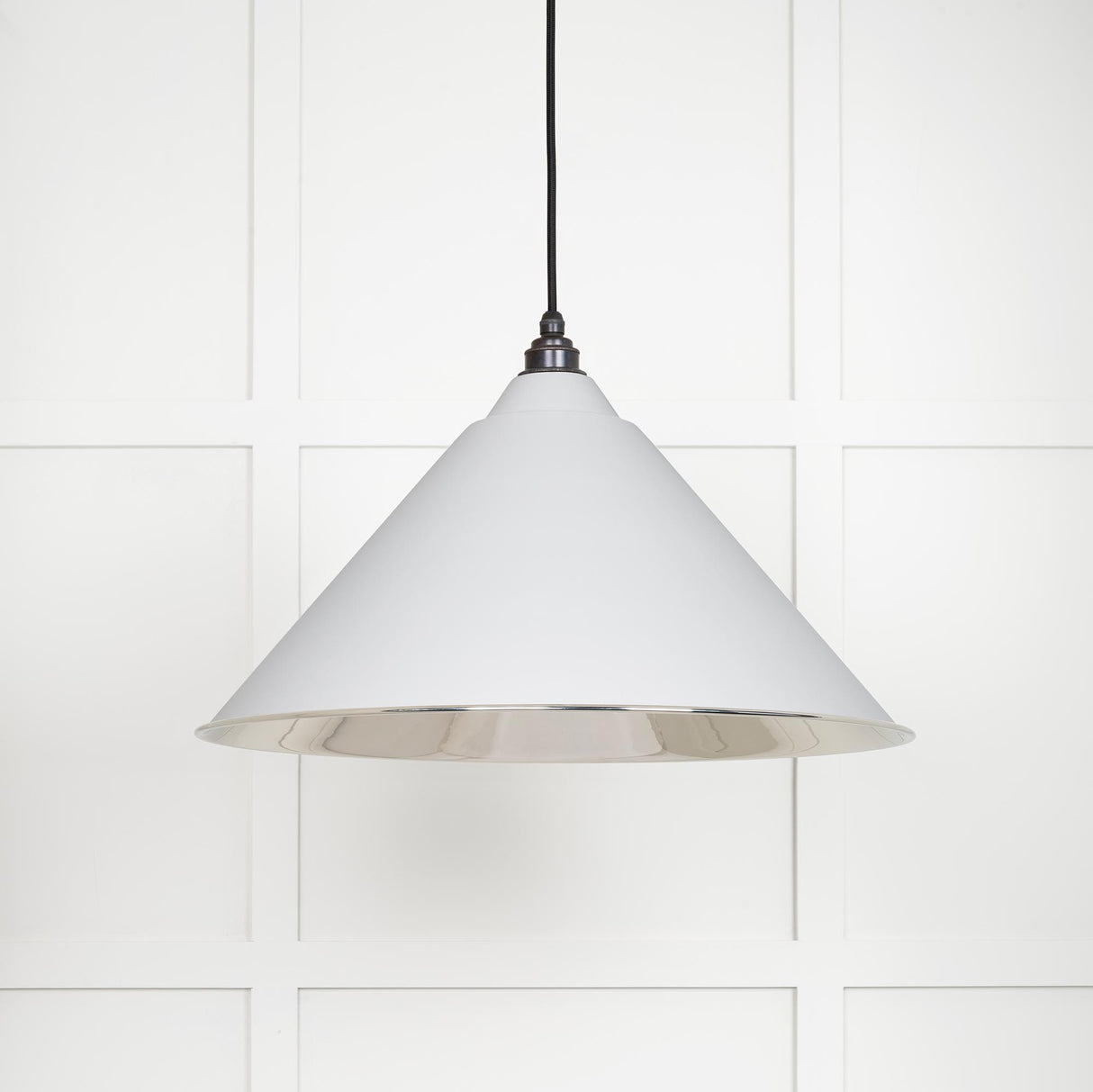 From The Anvil - Smooth Nickel Hockley Pendant in Flock | Sku. 49506F | Trade Door Handles.