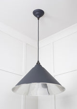 From The Anvil - Smooth Nickel Hockley Pendant in Slate | Sku. 49506SL | Trade Door Handles.