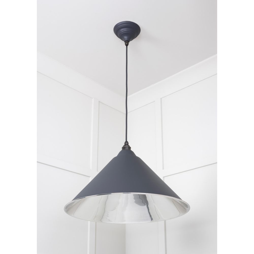 From The Anvil - Smooth Nickel Hockley Pendant in Slate | Sku. 49506SL | Trade Door Handles.