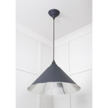 From The Anvil - Smooth Nickel Hockley Pendant in Slate | Sku. 49506SL | Trade Door Handles.