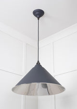 From The Anvil - Smooth Nickel Hockley Pendant in Slate | Sku. 49506SL | Trade Door Handles.