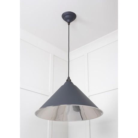 From The Anvil - Smooth Nickel Hockley Pendant in Slate | Sku. 49506SL | Trade Door Handles.