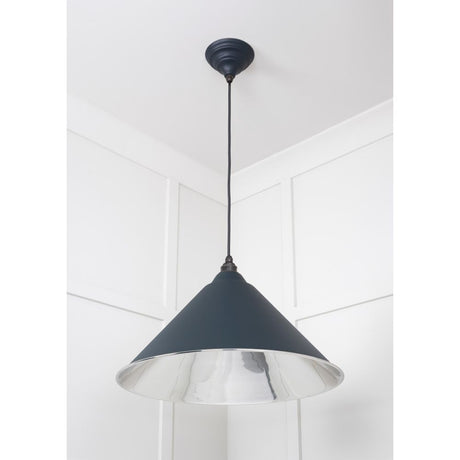 From The Anvil - Smooth Nickel Hockley Pendant in Soot | Sku. 49506SO | Trade Door Handles.