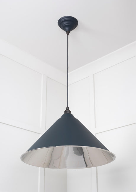From The Anvil - Smooth Nickel Hockley Pendant in Soot | Sku. 49506SO | Trade Door Handles.