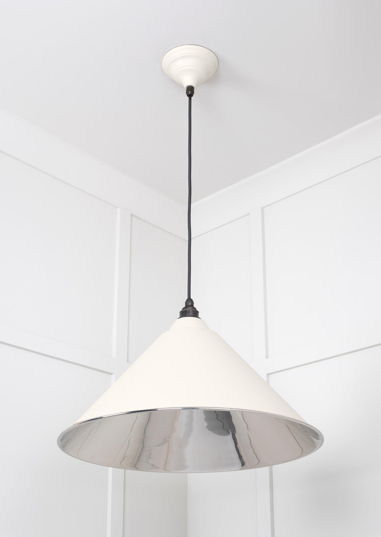 From The Anvil - Smooth Nickel Hockley Pendant in Teasel | Sku. 49506TE | Trade Door Handles.