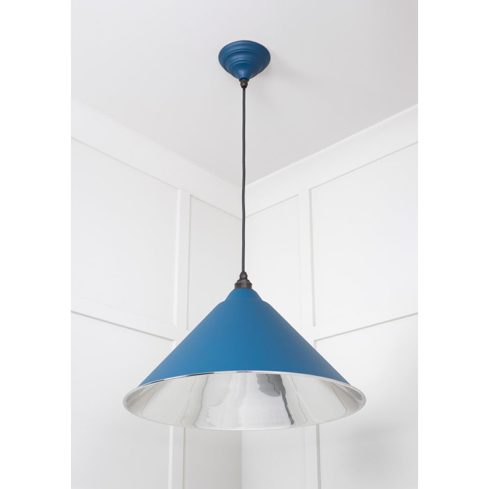 From The Anvil - Smooth Nickel Hockley Pendant in Upstream | Sku. 49506U | Trade Door Handles.