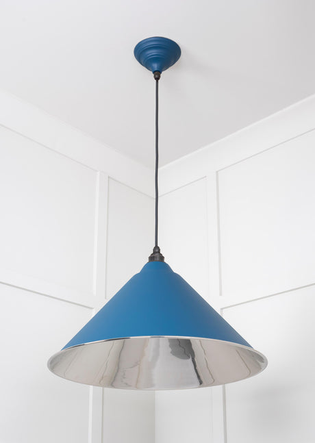 From The Anvil - Smooth Nickel Hockley Pendant in Upstream | Sku. 49506U | Trade Door Handles.