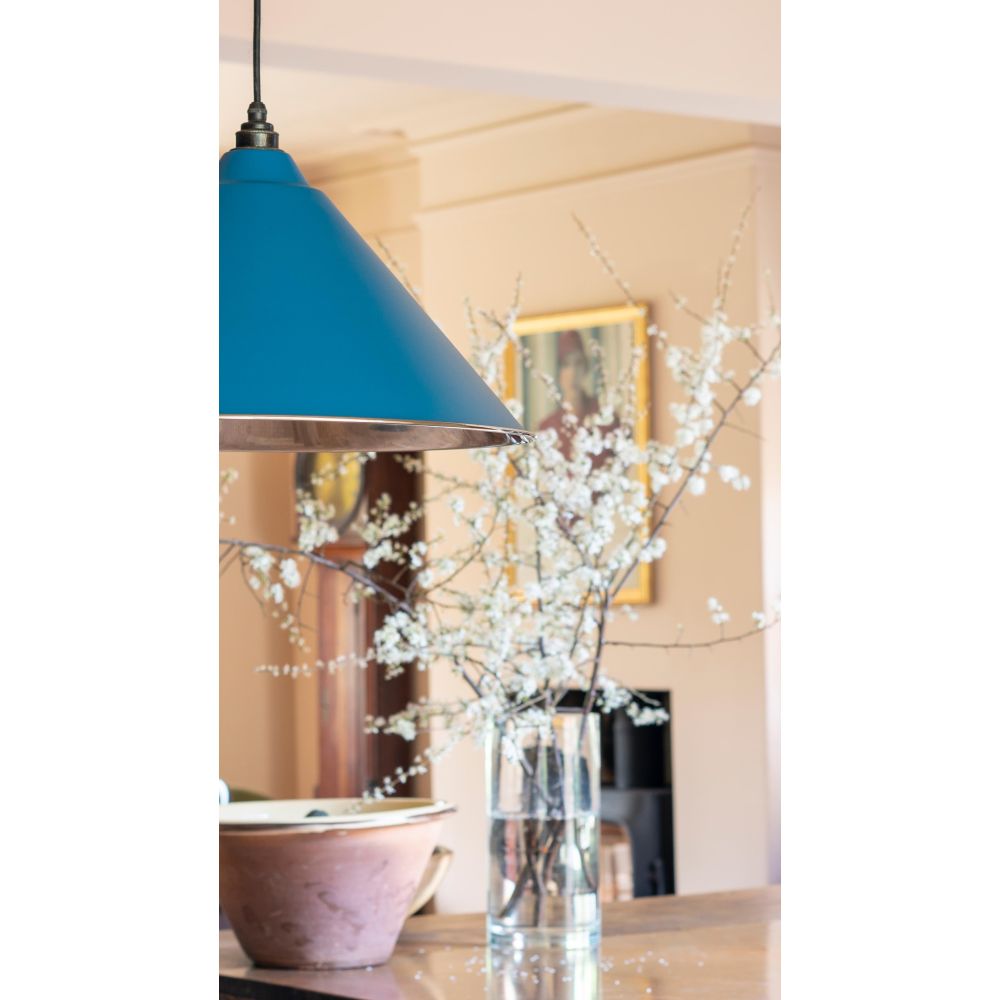 From The Anvil - Smooth Nickel Hockley Pendant in Upstream | Sku. 49506U | Trade Door Handles.