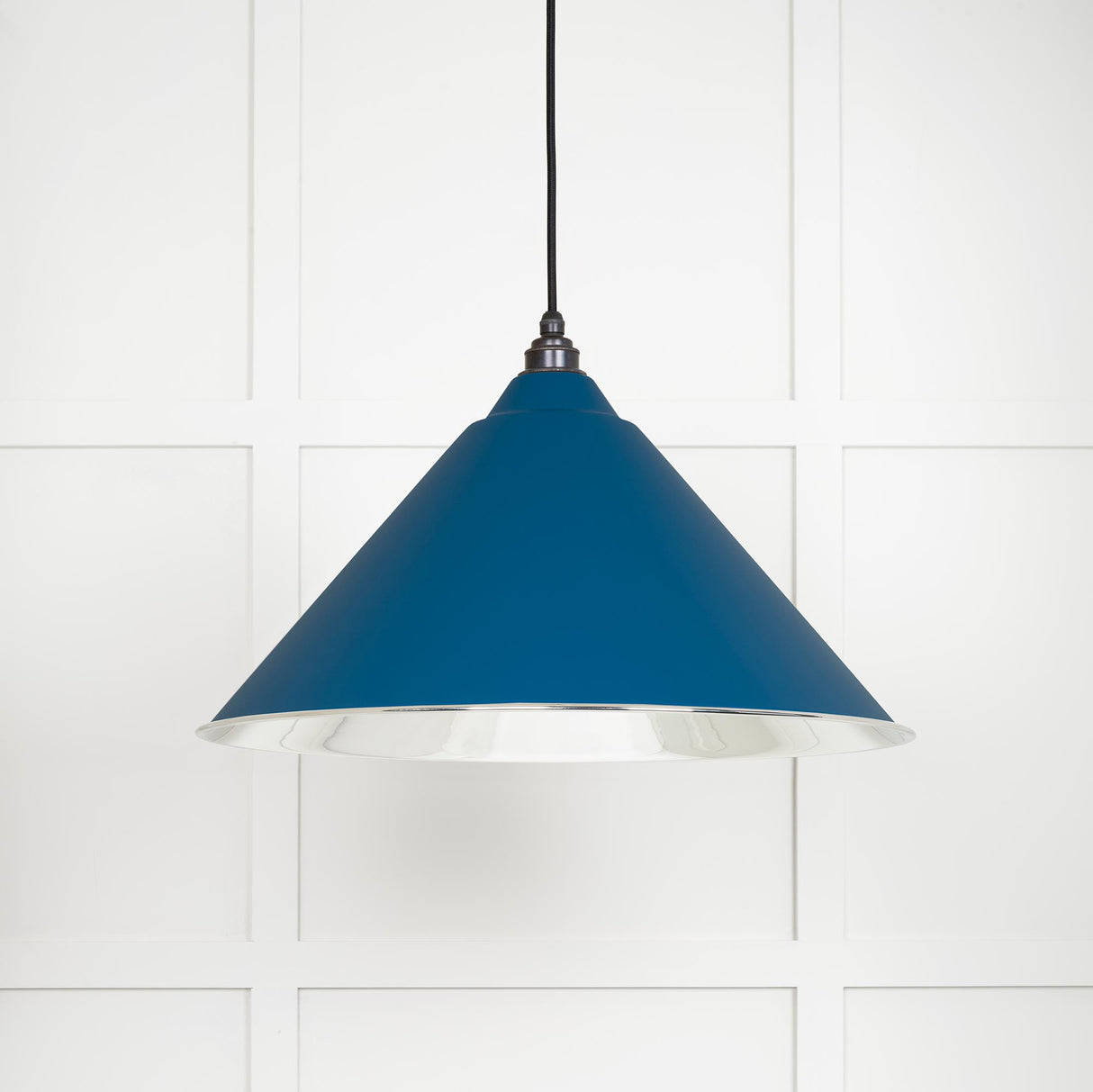 From The Anvil - Smooth Nickel Hockley Pendant in Upstream | Sku. 49506U | Trade Door Handles.