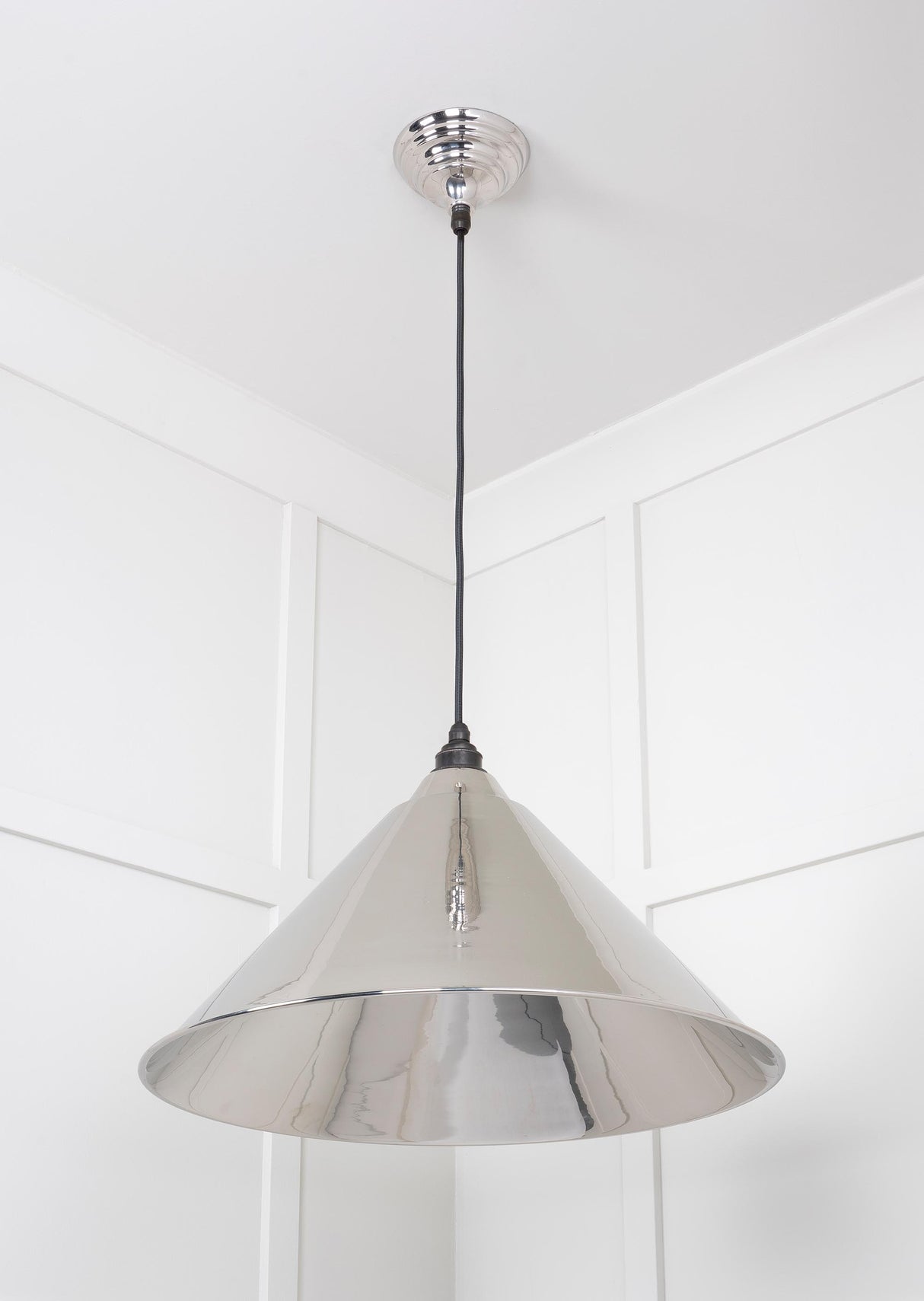 From The Anvil - Smooth Nickel Hockley Pendant | Sku. 49506 | Trade Door Handles.