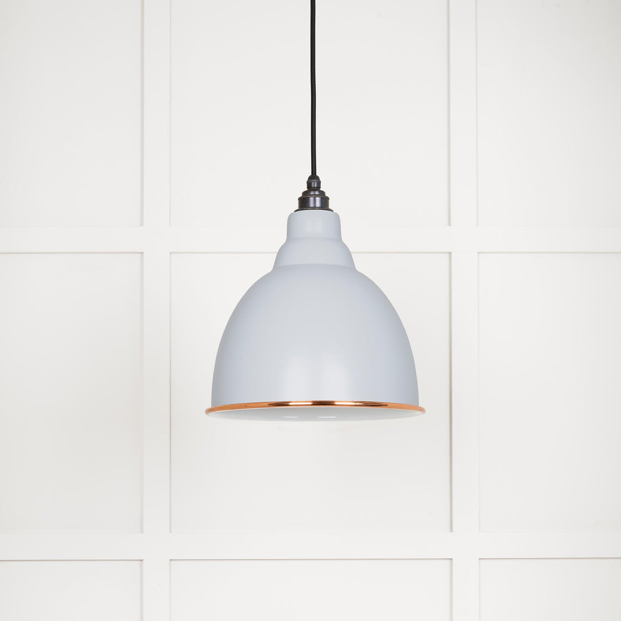 From The Anvil - White Gloss Brindley Pendant in Birch | Sku. 49507BI | Trade Door Handles.