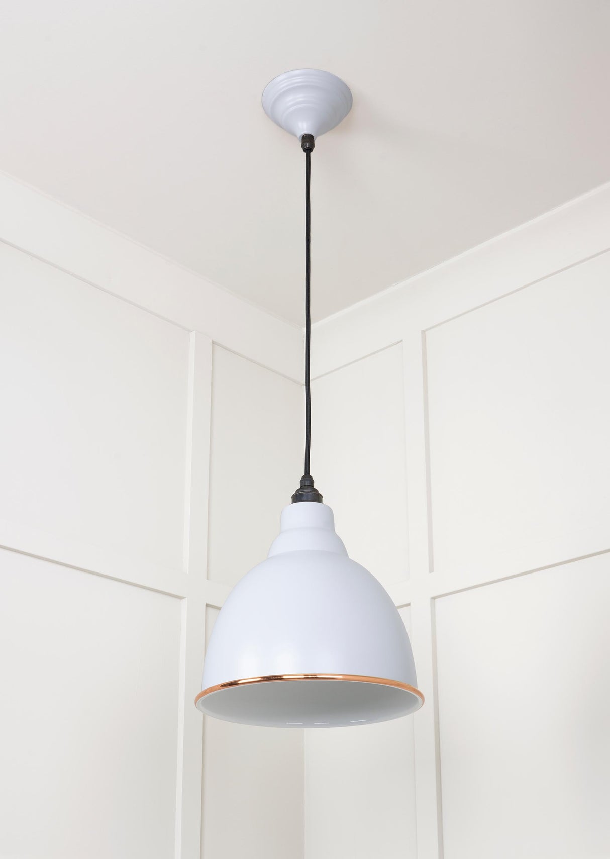From The Anvil - White Gloss Brindley Pendant in Birch | Sku. 49507BI | Trade Door Handles.