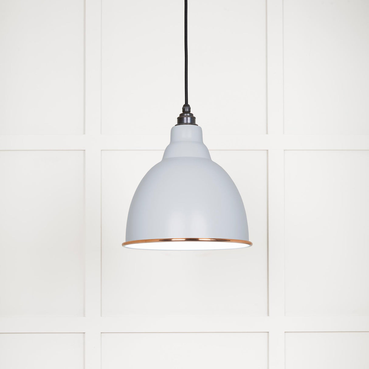 From The Anvil - White Gloss Brindley Pendant in Birch | Sku. 49507BI | Trade Door Handles.