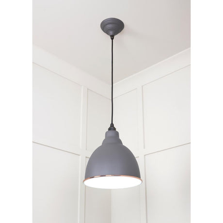 From The Anvil - White Gloss Brindley Pendant in Bluff | Sku. 49507BL | Trade Door Handles.