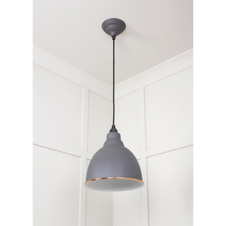 From The Anvil - White Gloss Brindley Pendant in Bluff | Sku. 49507BL | Trade Door Handles.
