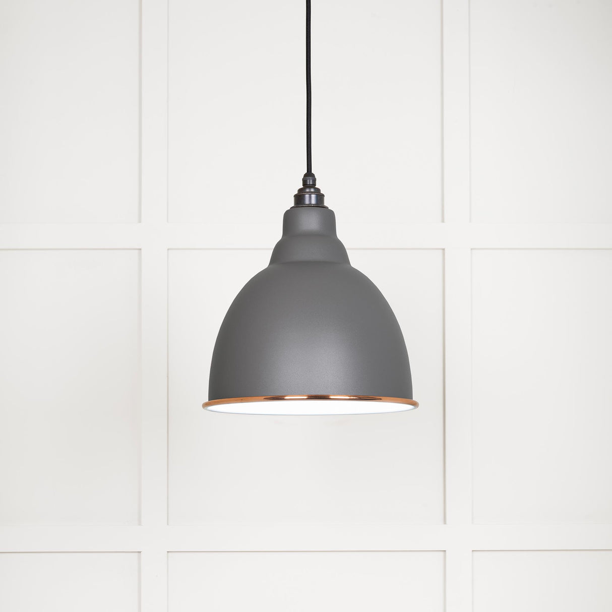 From The Anvil - White Gloss Brindley Pendant in Bluff | Sku. 49507BL | Trade Door Handles.