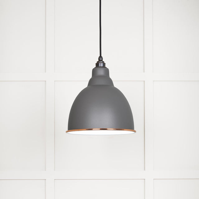 From The Anvil - White Gloss Brindley Pendant in Bluff | Sku. 49507BL | Trade Door Handles.