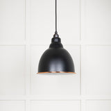From The Anvil - White Gloss Brindley Pendant in Elan Black | Sku. 49507EB | Trade Door Handles.