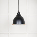 From The Anvil - White Gloss Brindley Pendant in Elan Black | Sku. 49507EB | Trade Door Handles.