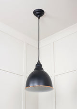From The Anvil - White Gloss Brindley Pendant in Elan Black | Sku. 49507EB | Trade Door Handles.