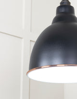 From The Anvil - White Gloss Brindley Pendant in Elan Black | Sku. 49507EB | Trade Door Handles.