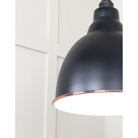 From The Anvil - White Gloss Brindley Pendant in Elan Black | Sku. 49507EB | Trade Door Handles.