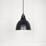 From The Anvil - White Gloss Brindley Pendant in Elan Black | Sku. 49507EB | Trade Door Handles.