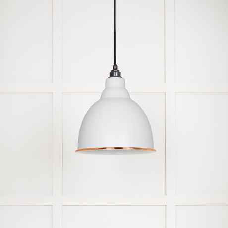 From The Anvil - White Gloss Brindley Pendant in Flock | Sku. 49507F | Trade Door Handles.