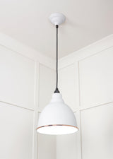 From The Anvil - White Gloss Brindley Pendant in Flock | Sku. 49507F | Trade Door Handles.