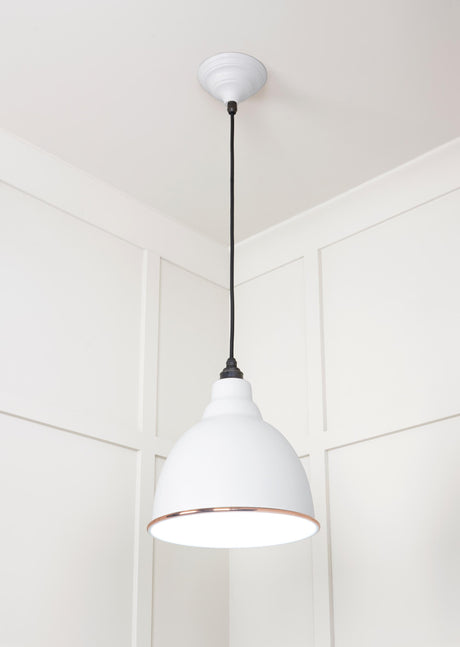 From The Anvil - White Gloss Brindley Pendant in Flock | Sku. 49507F | Trade Door Handles.