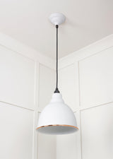 From The Anvil - White Gloss Brindley Pendant in Flock | Sku. 49507F | Trade Door Handles.