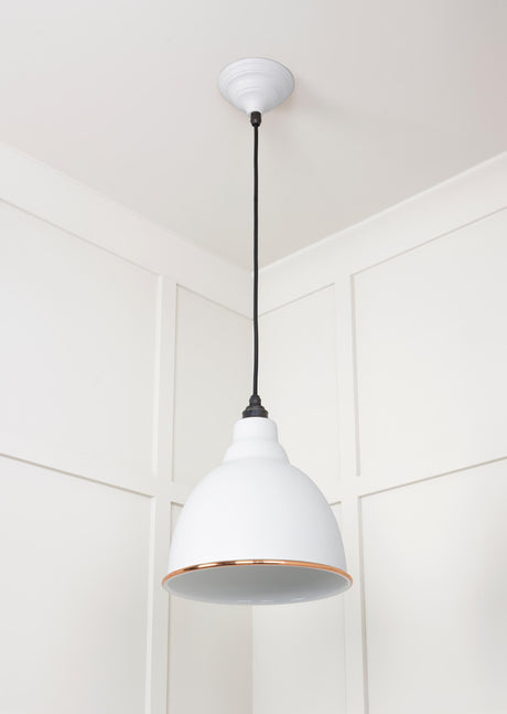 From The Anvil - White Gloss Brindley Pendant in Flock | Sku. 49507F | Trade Door Handles.