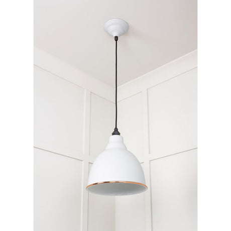 From The Anvil - White Gloss Brindley Pendant in Flock | Sku. 49507F | Trade Door Handles.
