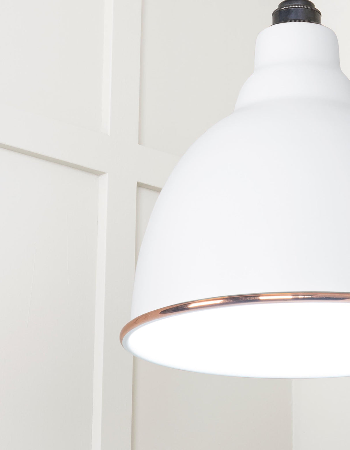 From The Anvil - White Gloss Brindley Pendant in Flock | Sku. 49507F | Trade Door Handles.