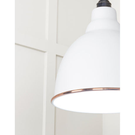 From The Anvil - White Gloss Brindley Pendant in Flock | Sku. 49507F | Trade Door Handles.