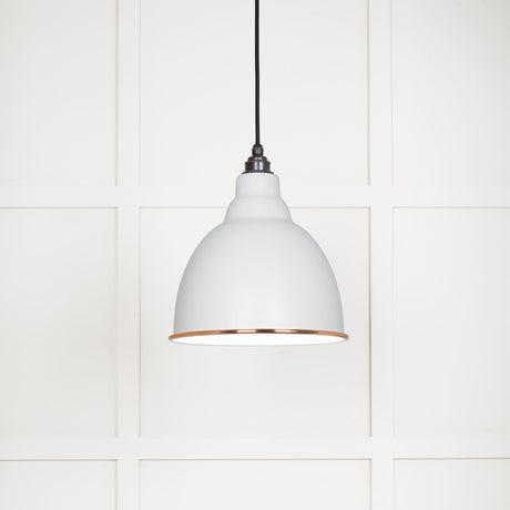 From The Anvil - White Gloss Brindley Pendant in Flock | Sku. 49507F | Trade Door Handles.