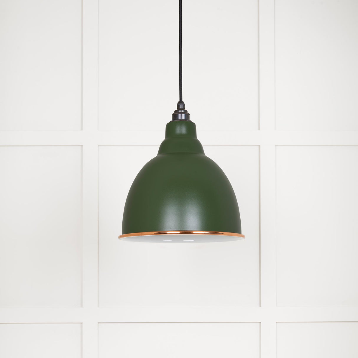 From The Anvil - White Gloss Brindley Pendant in Heath | Sku. 49507H | Trade Door Handles.
